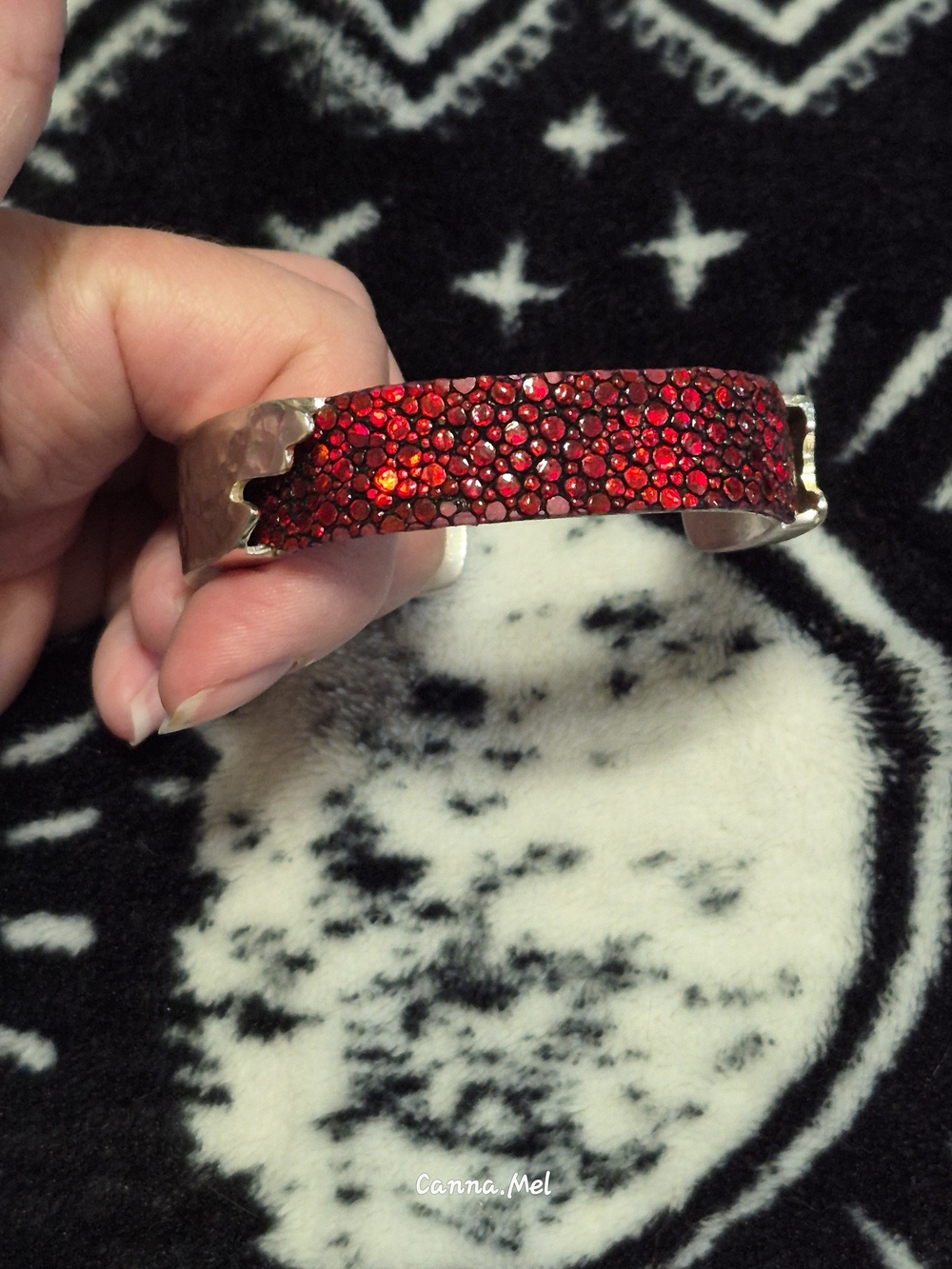 Rustic Cuff Red Dallas Stingray